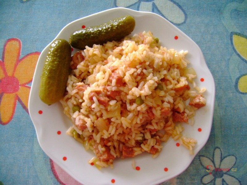 Vepřové rizoto z konzervy - fotografie 3