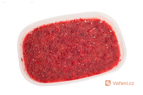 Jahodová dřeň s kousky jahod