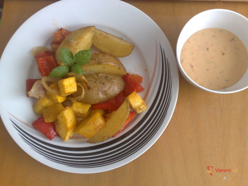 Pečené brambory se zeleninou - fotografie 2