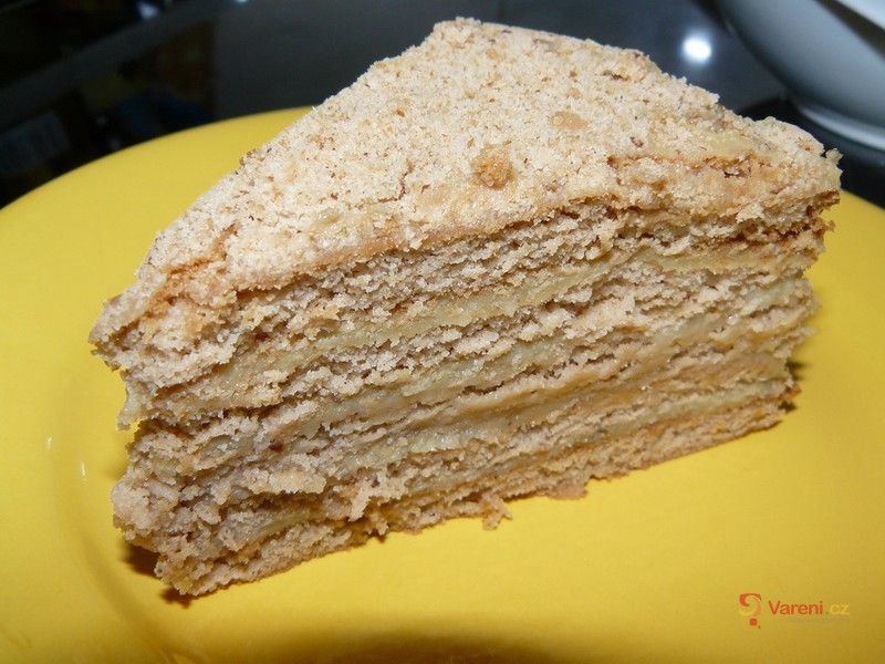 Medovník s pudinkovým krémem - fotografie 3