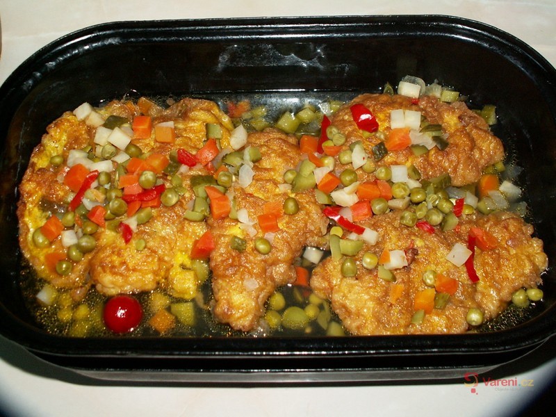 Řízek naruby se zeleninou - fotografie 2