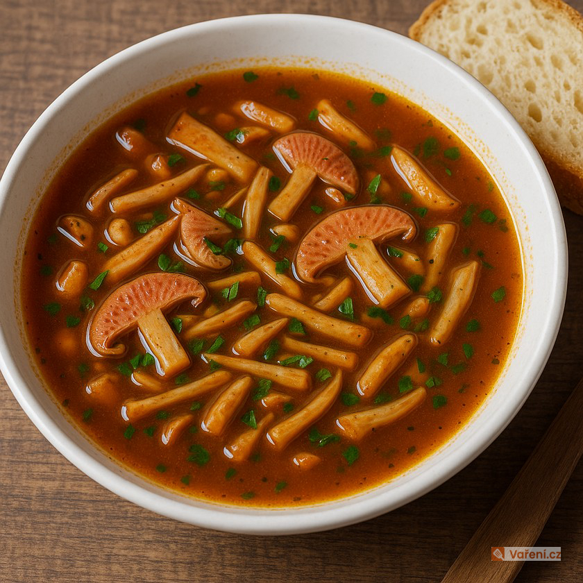 Jednoduchá houbová polévka z masáků