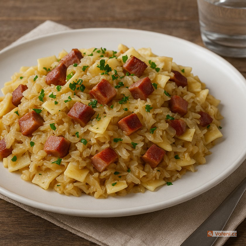 Flíčky se zelím a uzeným