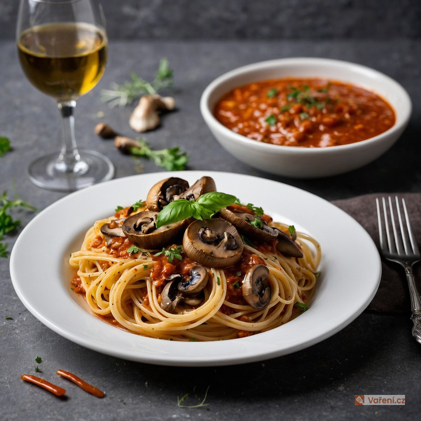 Rychlé špagety se žampionovou omáčkou 