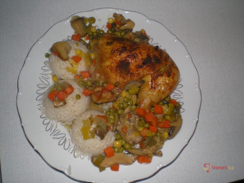 Pečené kuře v troubě s příchutí číny - fotografie 5