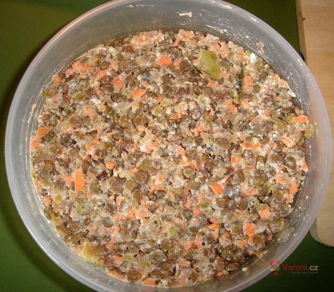 Čočkový salát s vejci a smetanou - fotografie 2