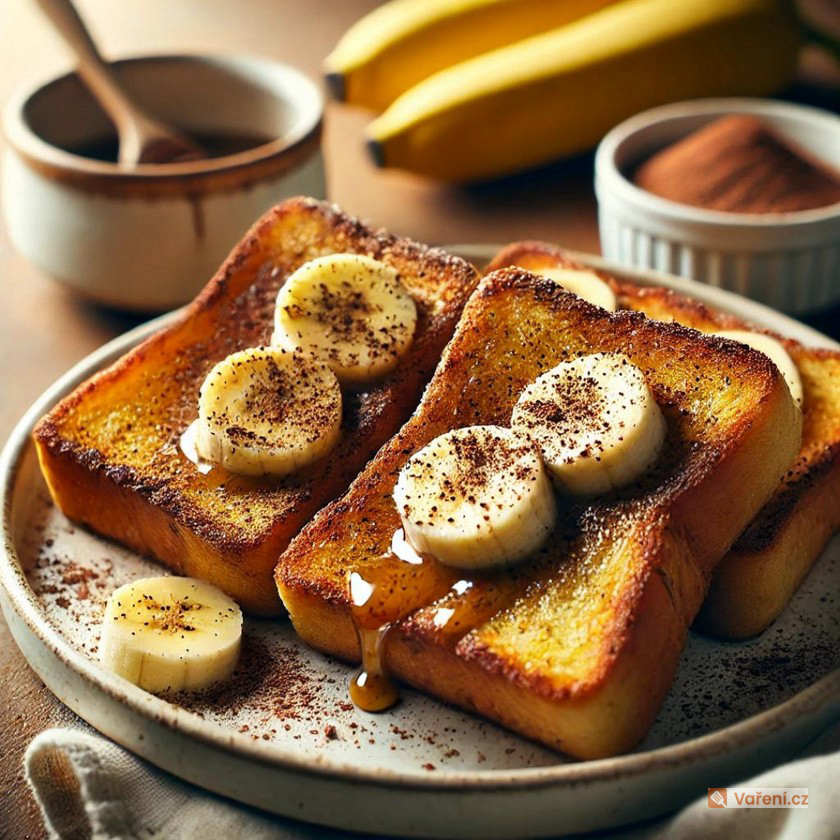 Sladké banánové toasty