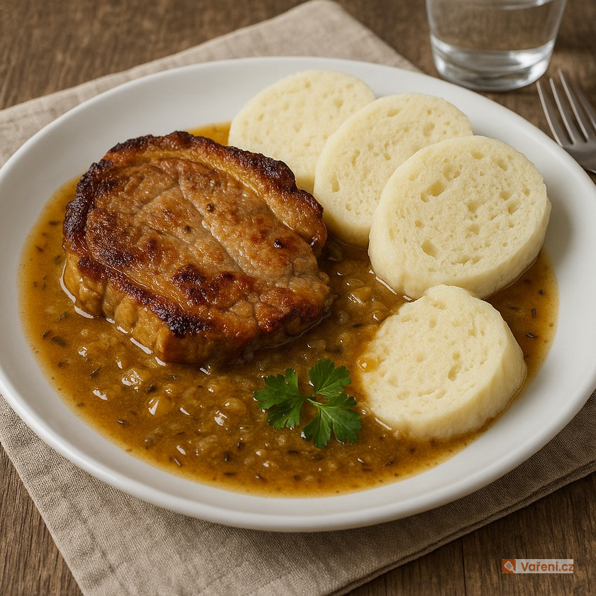 Vepřová krkovice s kmínovou omáčkou