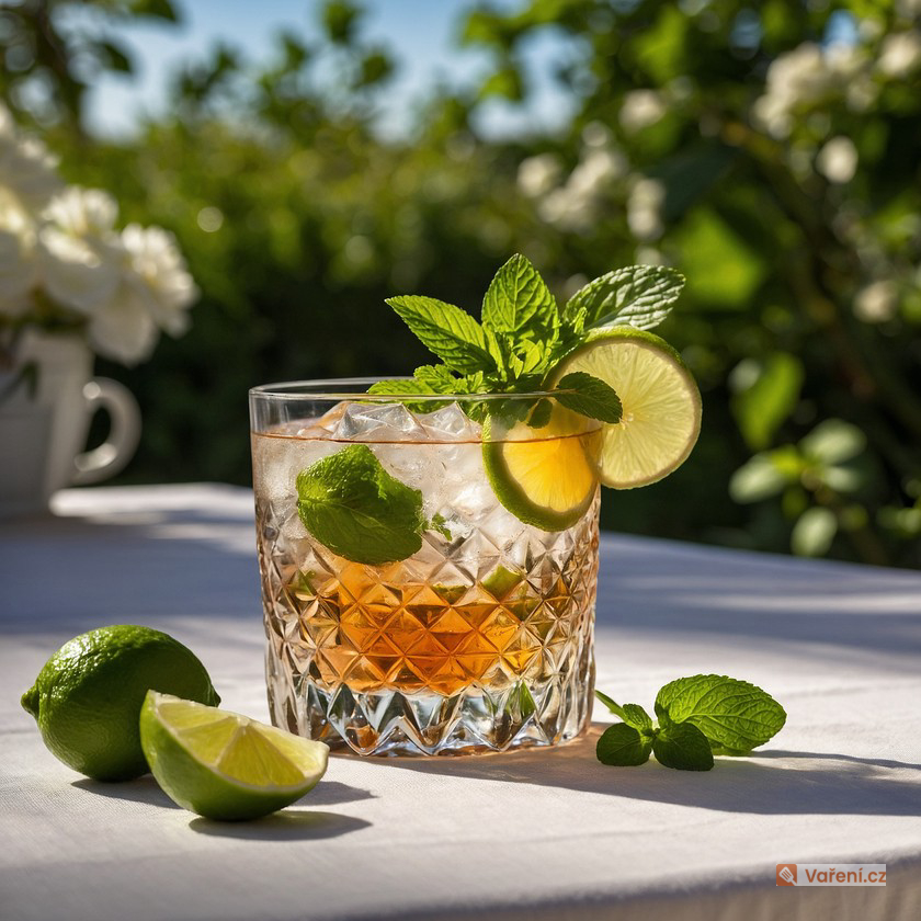Koktejl z mátového čaje