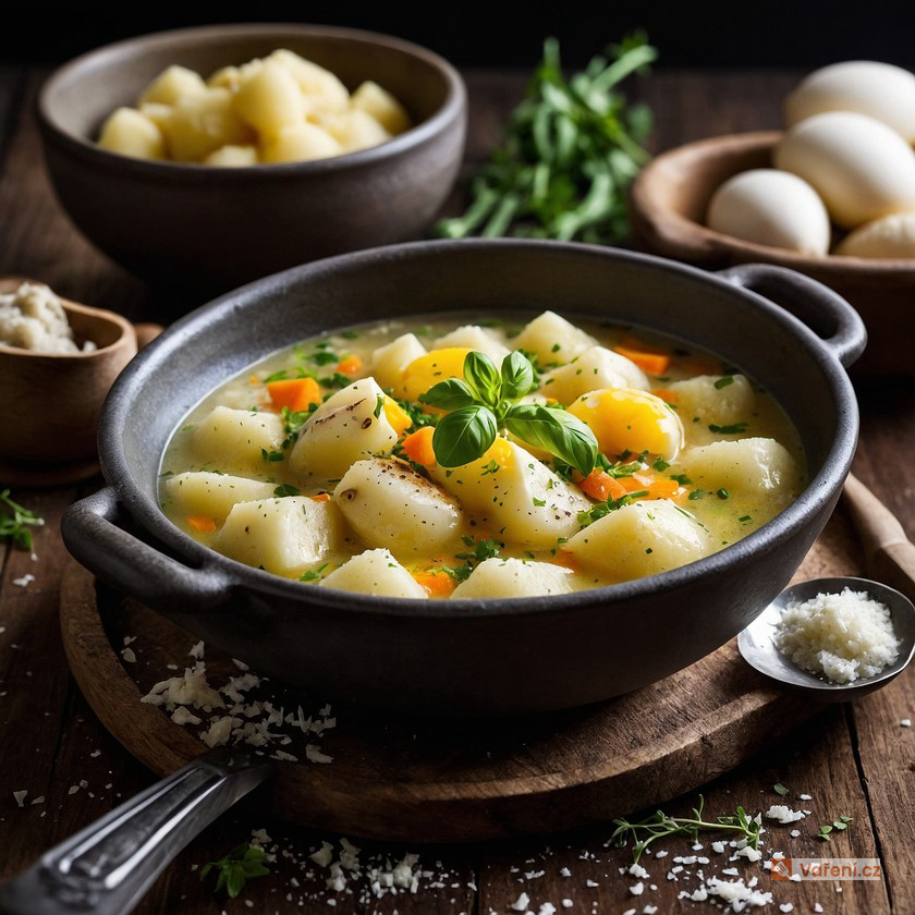 Bramborová polévka s krupicovou zavářkou