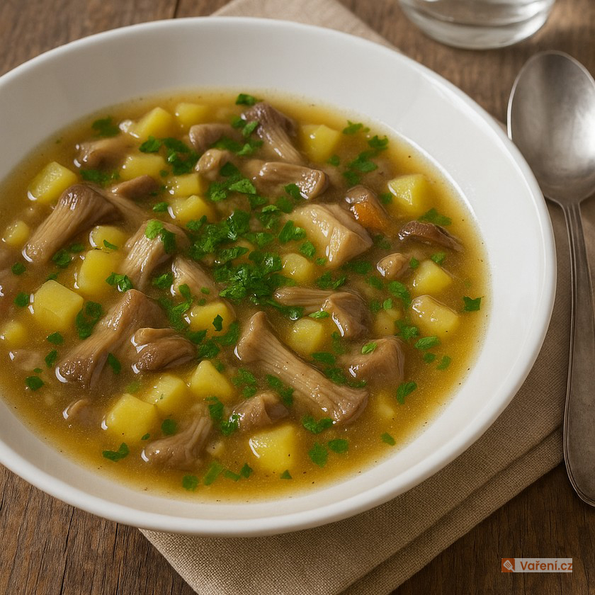 Rychlá polévka z hlívy ústřičné