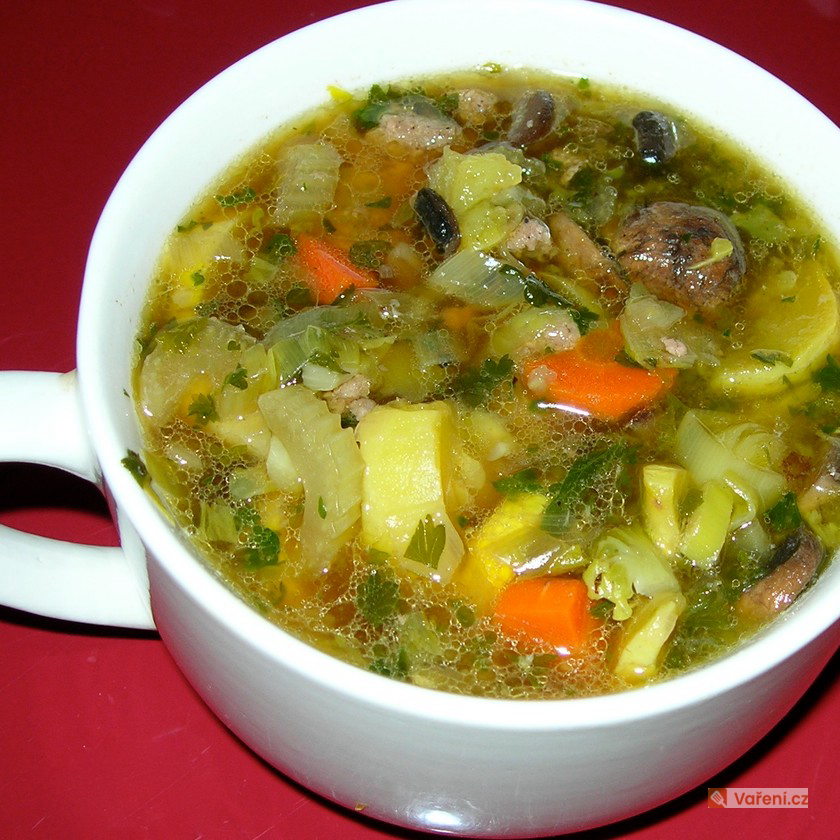 Francouzská polévka se zeleninou
