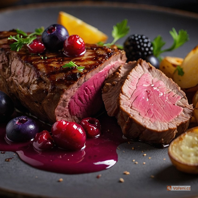 Vepřová panenka s lesním ovocem