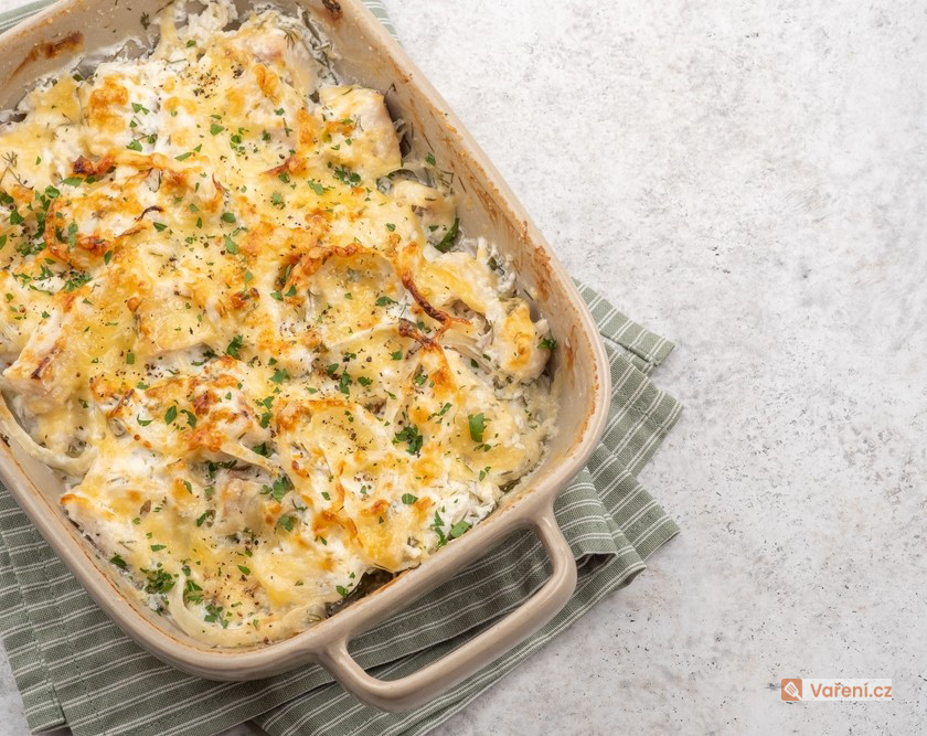 Zapečená treska s bramborem