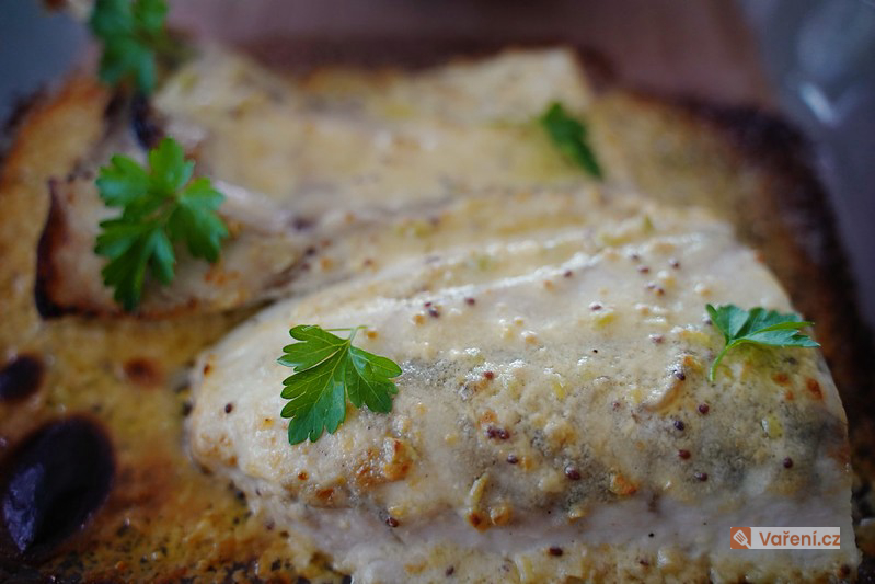 Filé pečené se smetanou a hořčicí