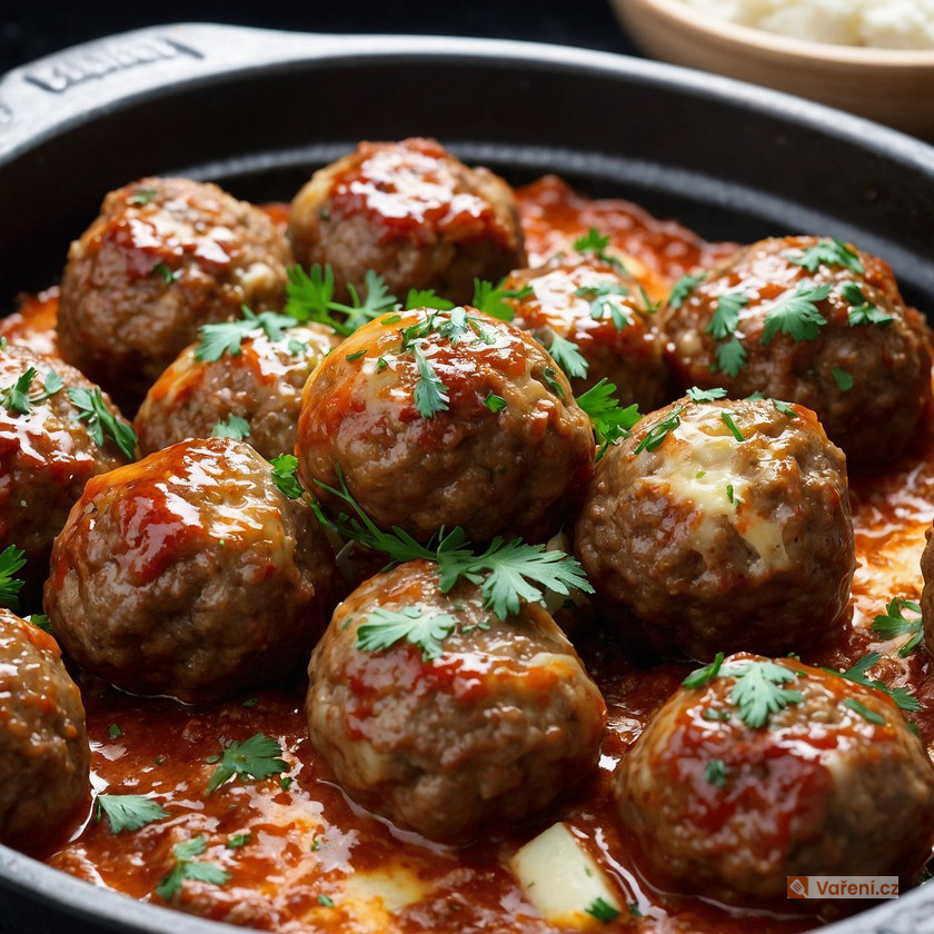 Pečené karbanátky se sýrem z trouby