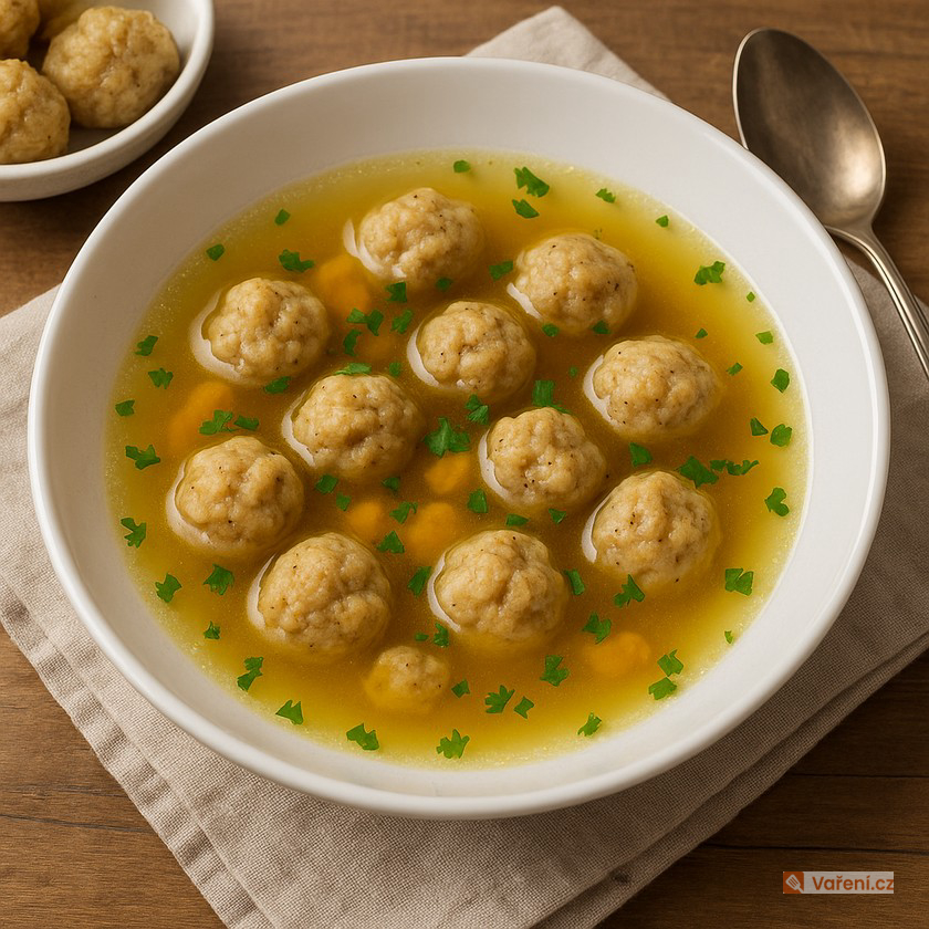 Rychlá polévka s drožďovými knedlíčky 