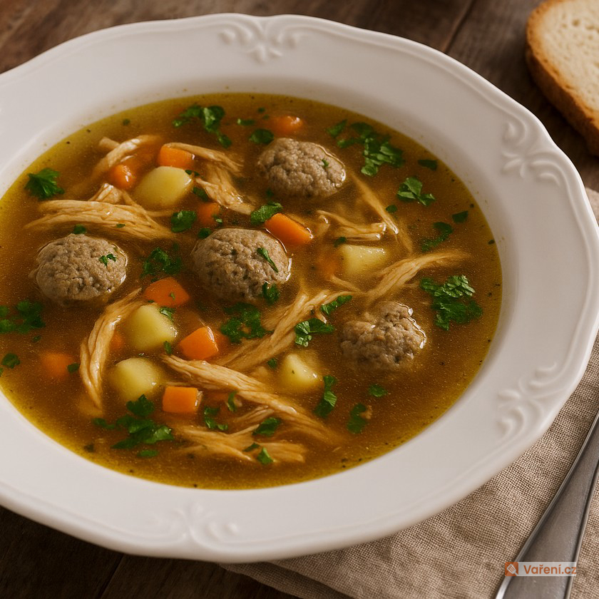 Sytý kaldoun s knedlčky a masem