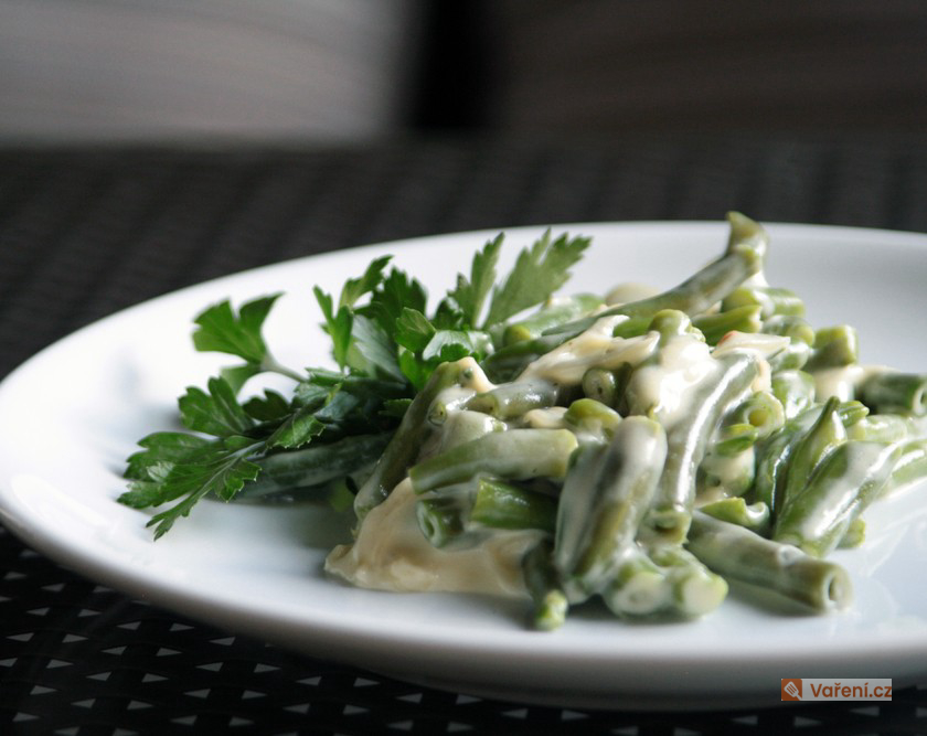 Zelené fazolky se zakysanou smetanou