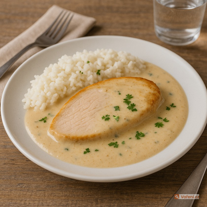 Krůtí prsa ve smetanové omáčce
