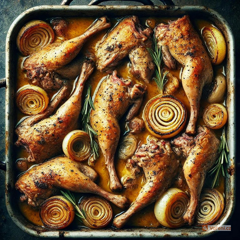 Králík na másle a cibuli