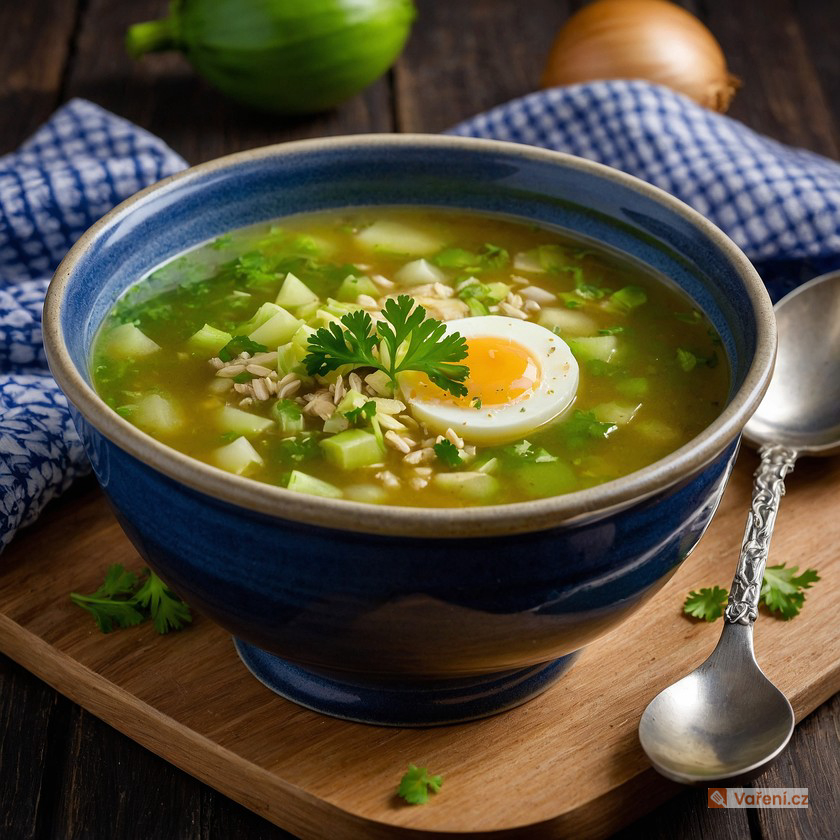 Celerová polévka s ovesnými vločkami