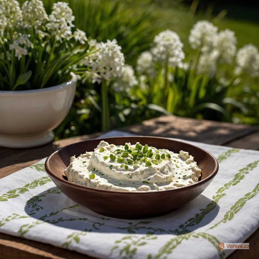Jemná pomazánka s medvědím česnekem