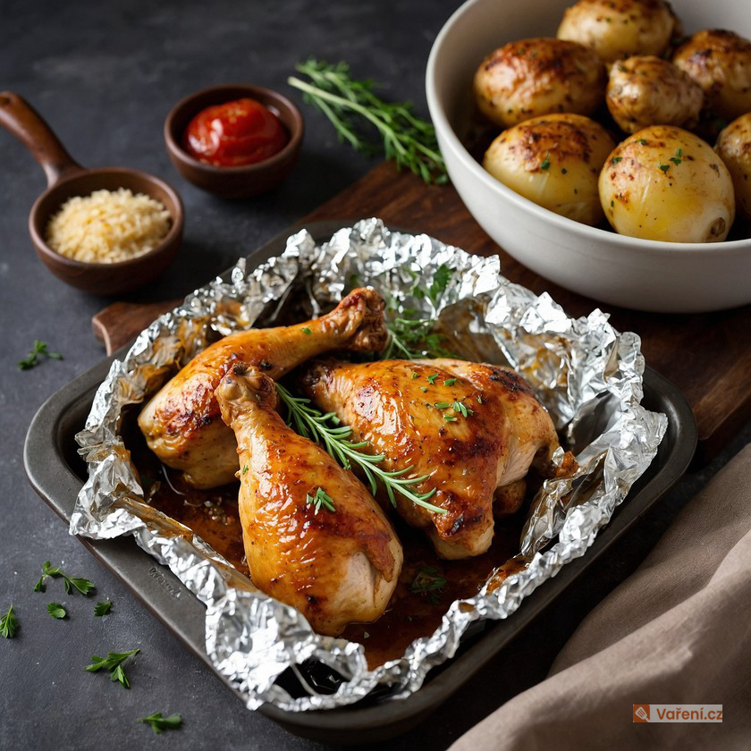 Kuřecí stehna z trouby