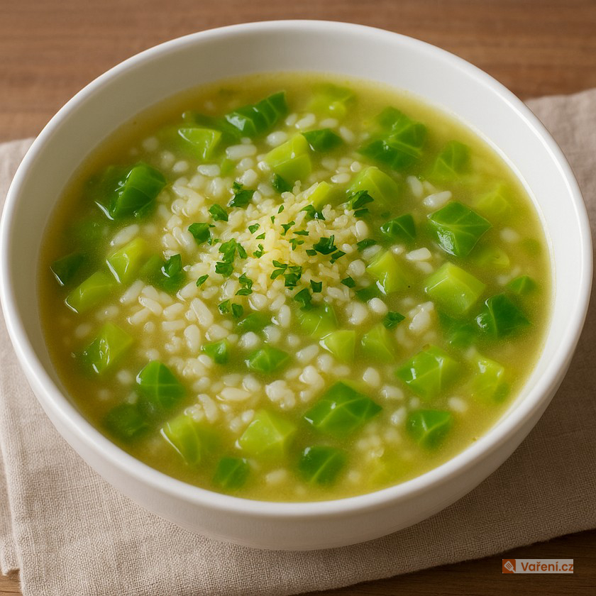 Kapustová polévka s rýží