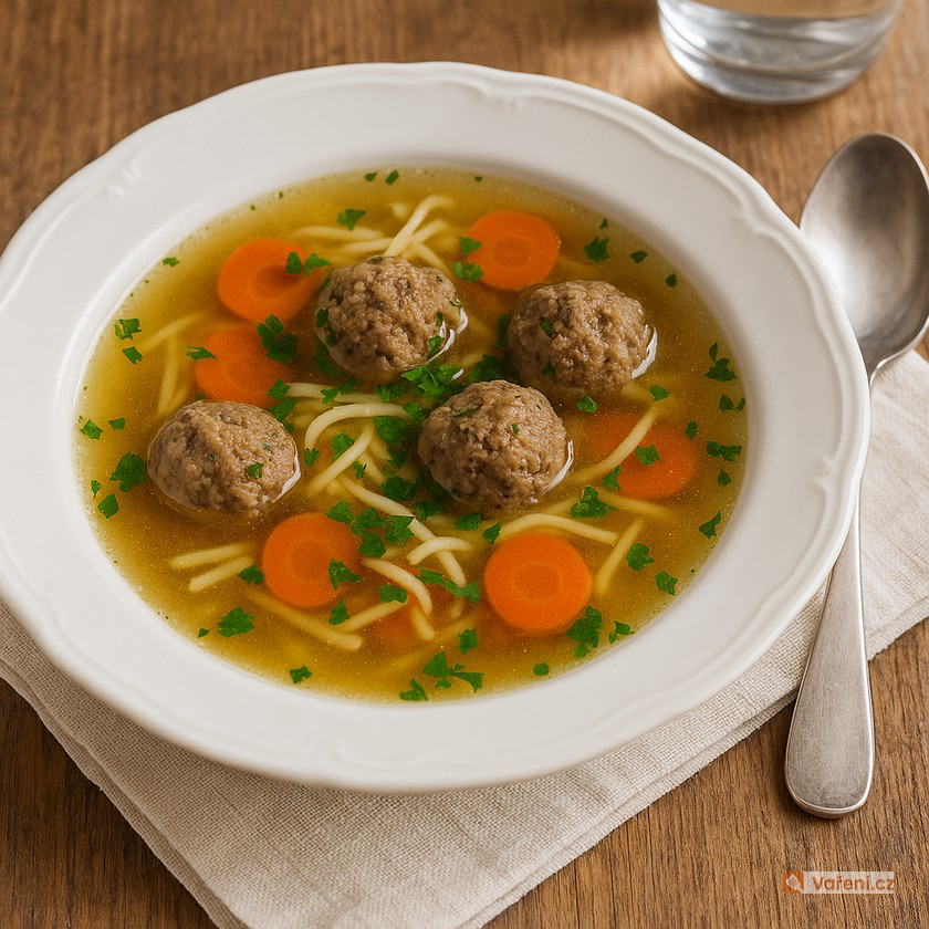 Rychlá polévka s játrovými knedlíčky