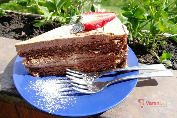 Smetanovo-čokoládový dort