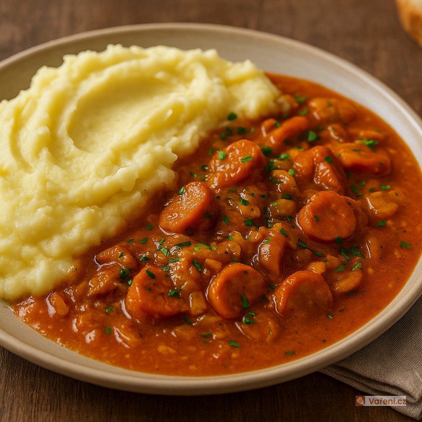Skvělá omáčka s bramborovou kaší