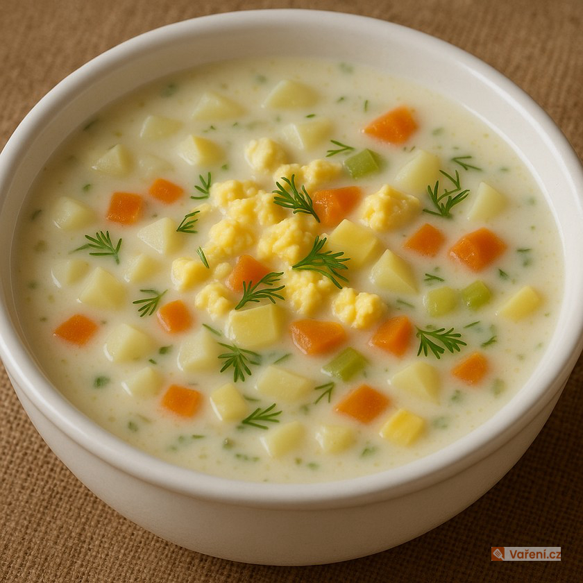 Mléčná polévka s vejci