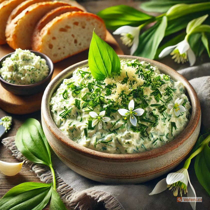 Pikantní pomazánka s medvědím česnekem a křenem