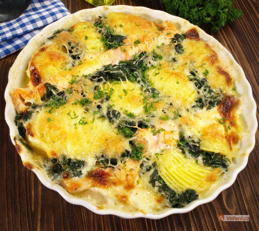 Filé zapečené s vejcem a zeleninou