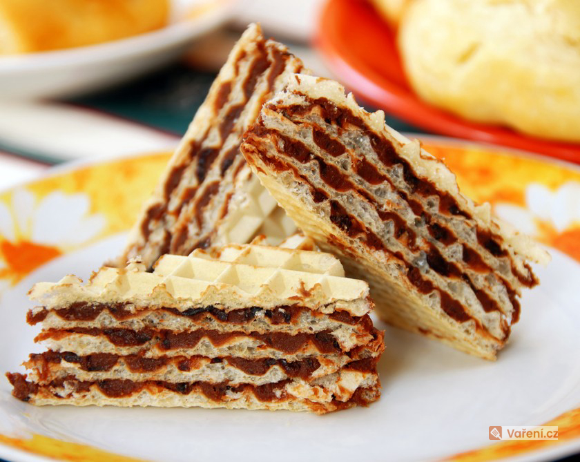 Oplatkový dort s krémem