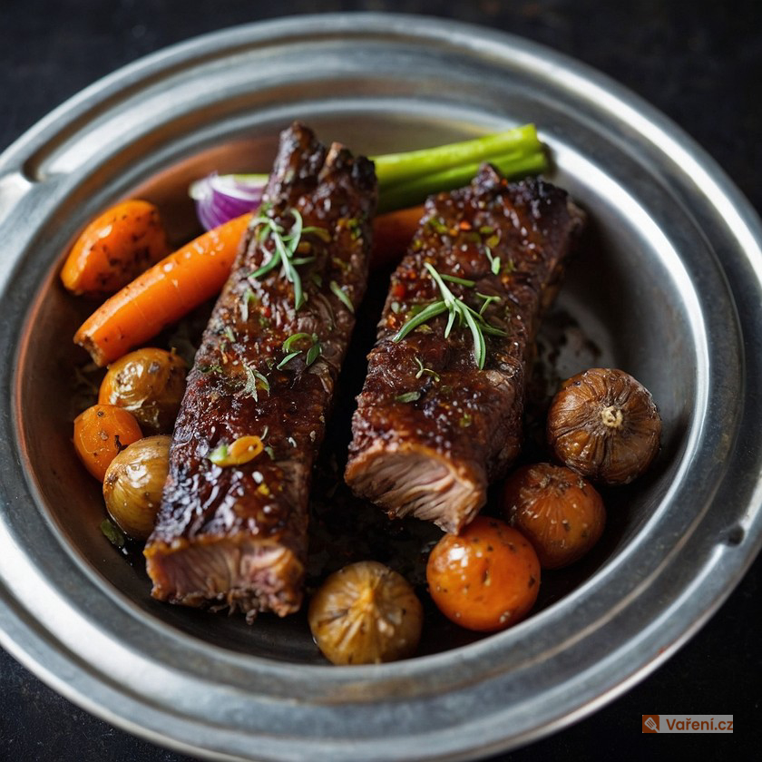 Pečená kančí žebírka