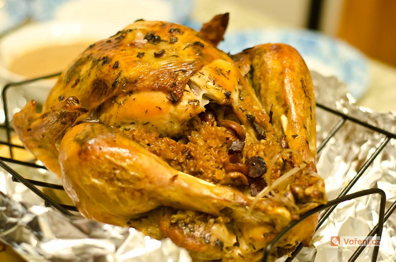 Luxusní pečená krůta s nádivkou