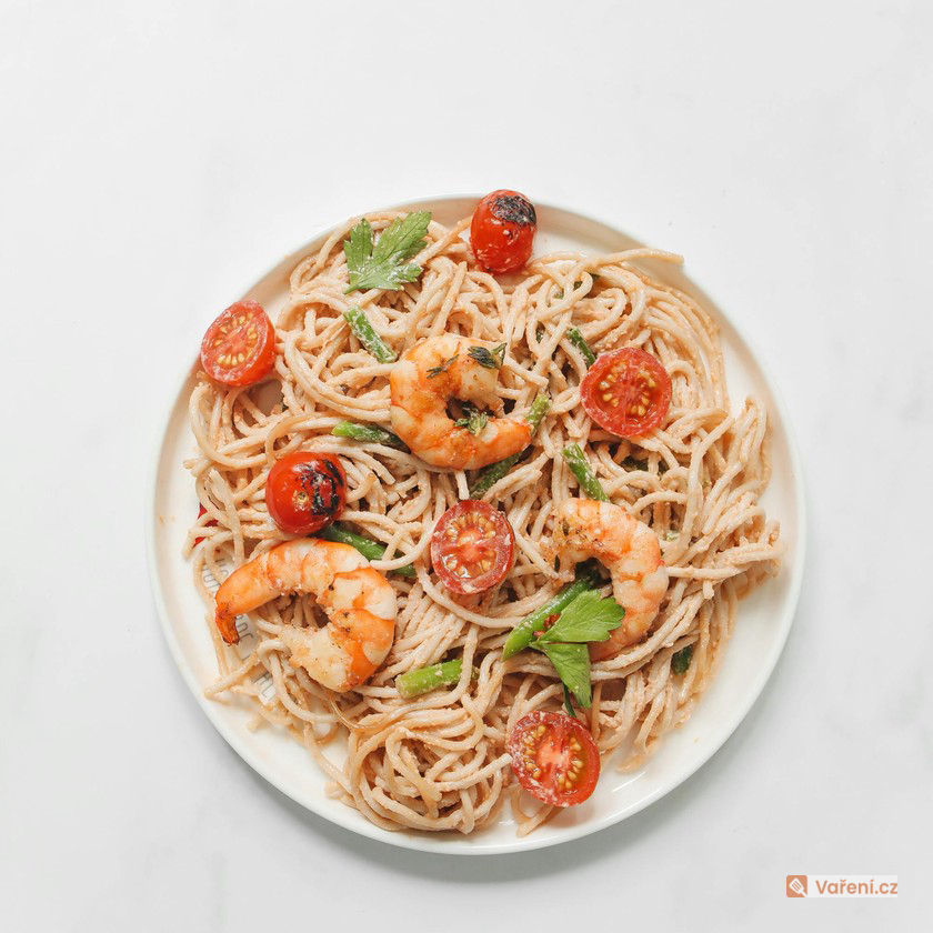Špagety s krevetami