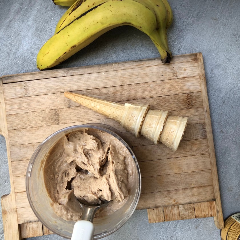 banánová zmrzlina